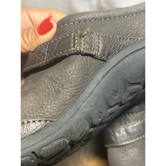 MERRELL Dassie Buckle Slip On Shoes Leather Womens 8.5 Espresso Brown Clogs - Picture 13 of 13